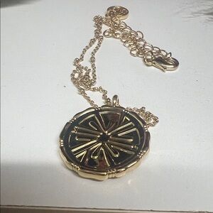 LILLY Gold Lemon Medallion Pendant Necklace - Women's Jewelry
